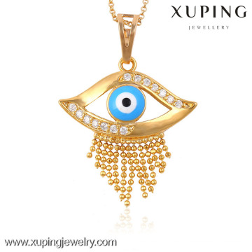 32463-Xuping colgante de estilo especial joyería colgante de oro al por mayor ojo azul